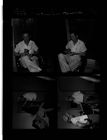 Old shoe found; man with clothes (4 Negatives) (May 24, 1958) [Sleeve 17, Folder b, Box 15]